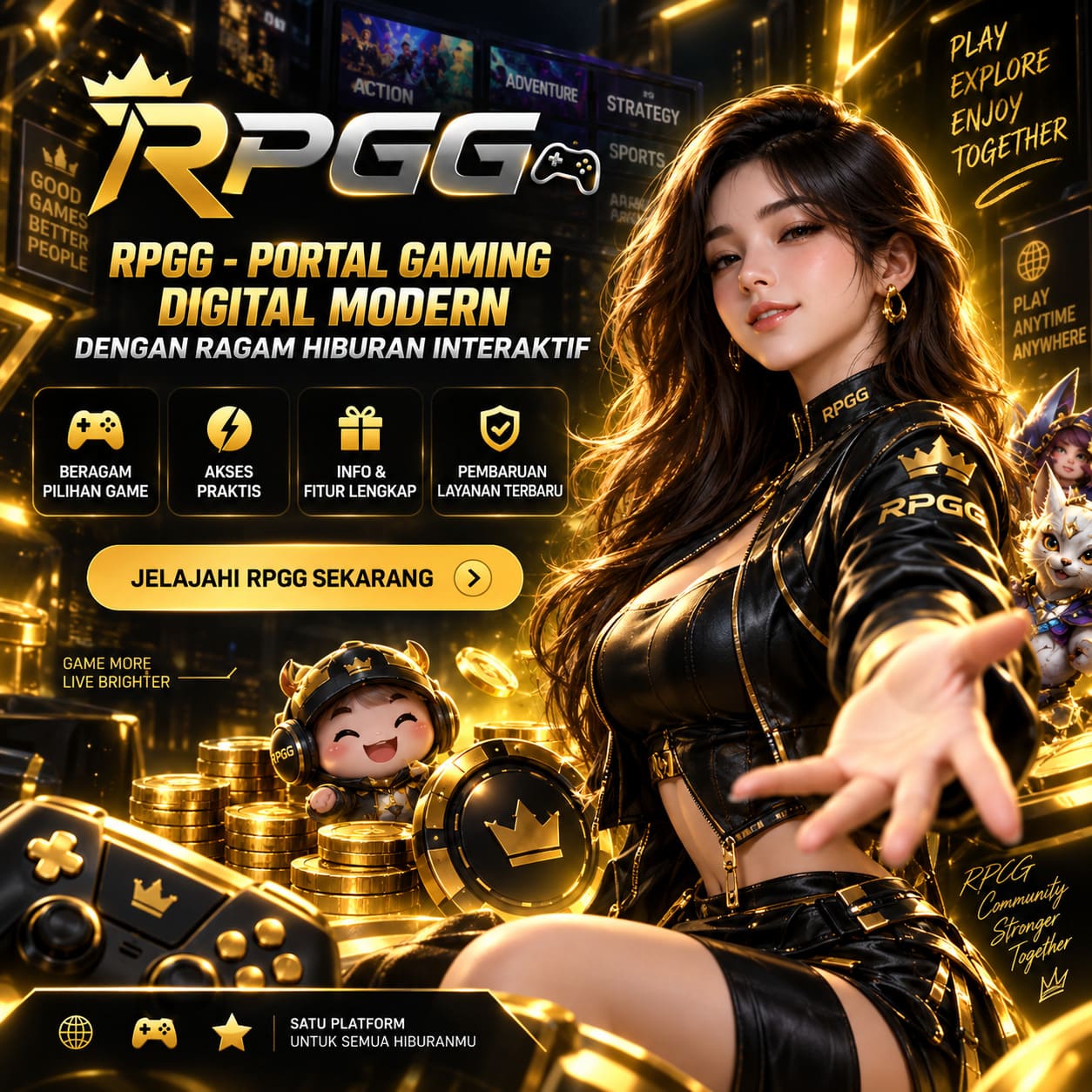 RPGG - Portal Gaming Digital Modern dengan Ragam Hiburan Interaktif